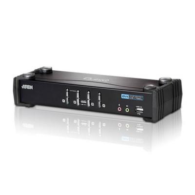 4 port DVI / USB KVMP Switch with Audio